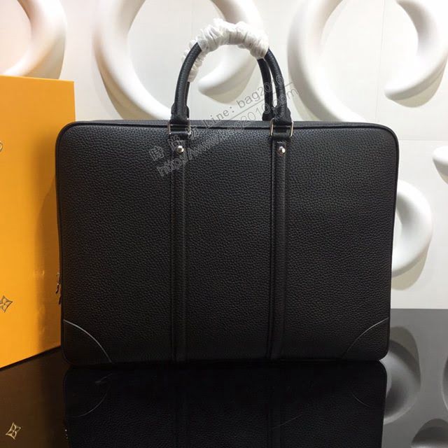 lv新款包包 路易威登Porte-Documents Voyage公事包 Taurillon小牛皮 lv時尚商務男士公事包 N56003  ydh3894
